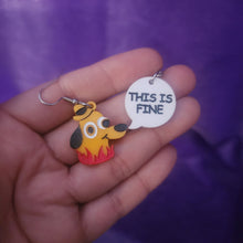 SMALL This is Fine - Meme Earrings