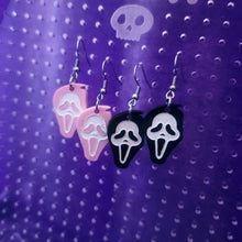 Small Scream Ghost Face Earrings