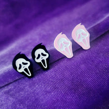 Scream Ghost Face Stud Earrings